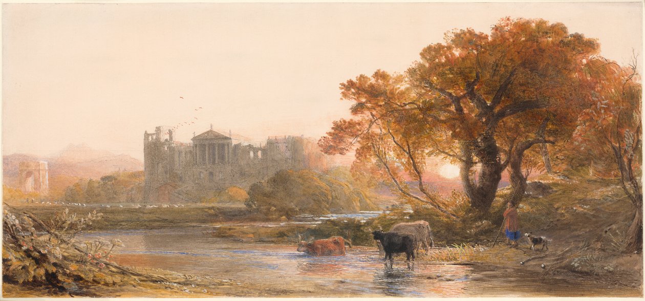 Kväll i Italien – den öde villan av Samuel Palmer