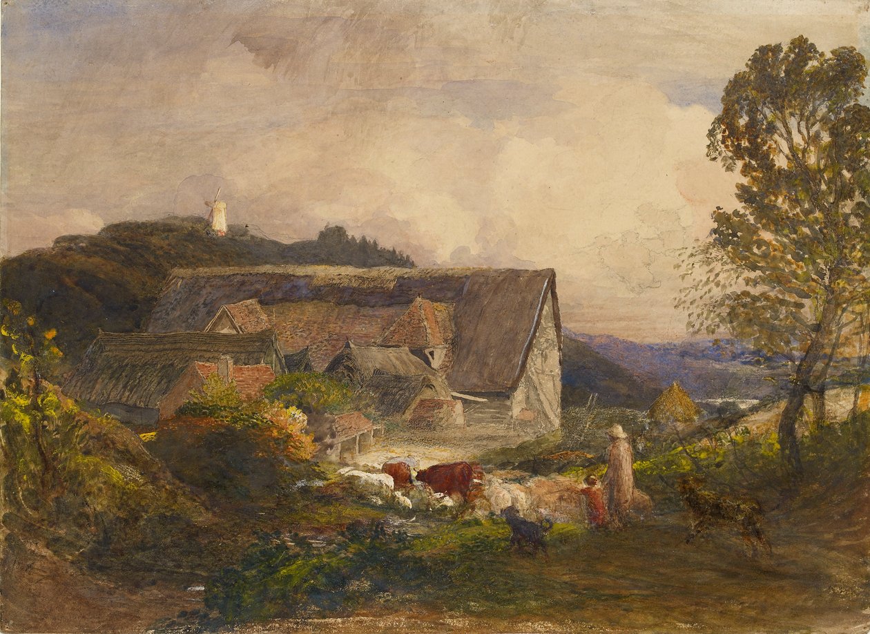 Gårdsgård i Princes Risborough, 1845 av Samuel Palmer