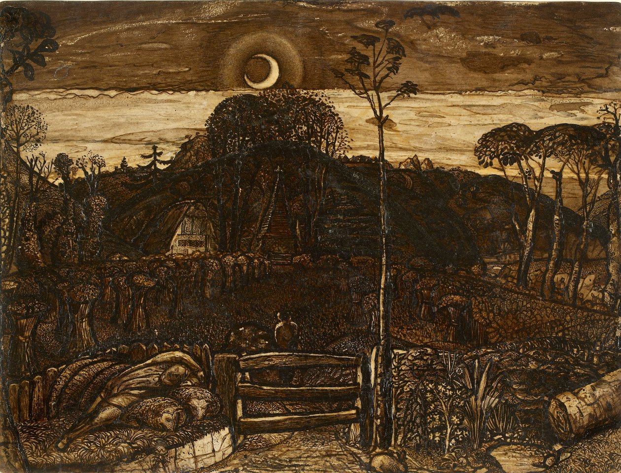 Sen skymning, 1825 av Samuel Palmer