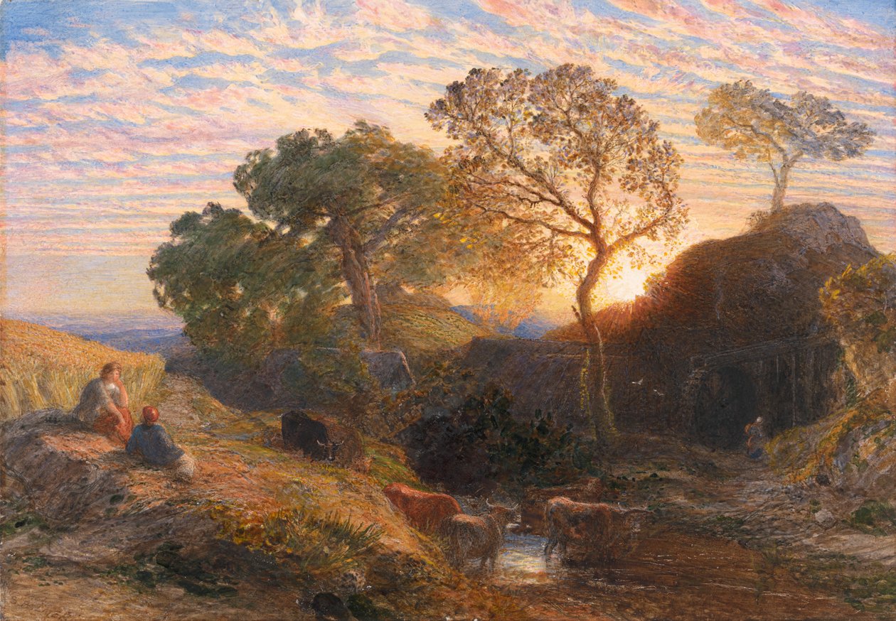 Solnedgång av Samuel Palmer