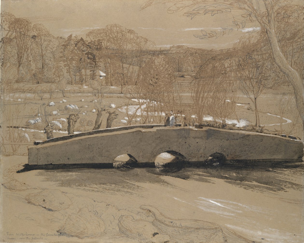 Bron vid Shoreham, ca. 1829. av Samuel Palmer