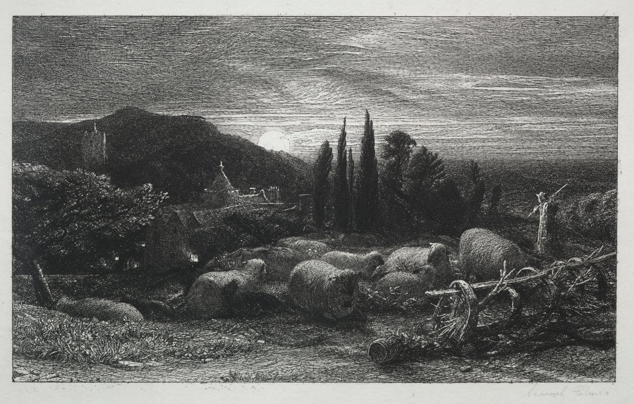 Den stigande månen av Samuel Palmer