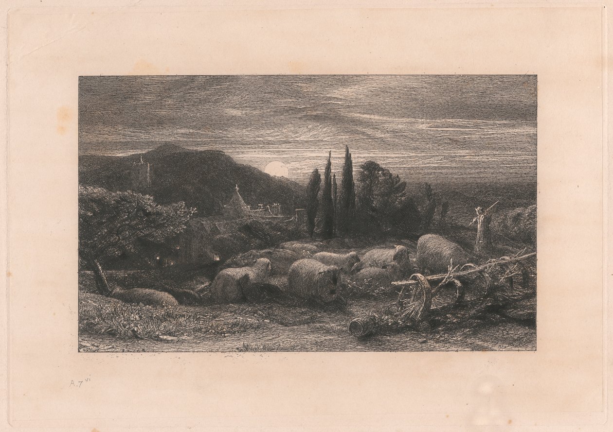 Den stigande månen av Samuel Palmer
