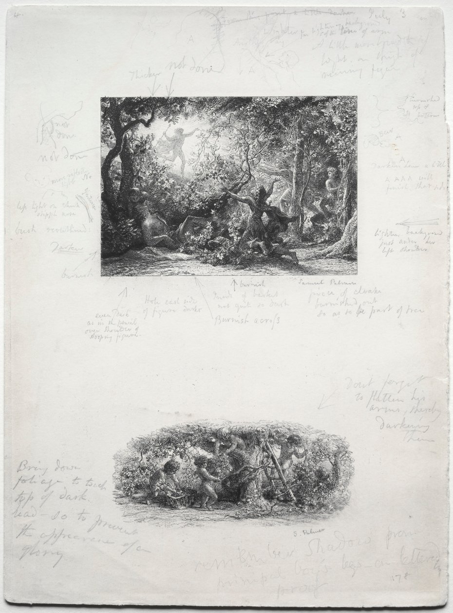 Vinrankan, 1852. av Samuel Palmer