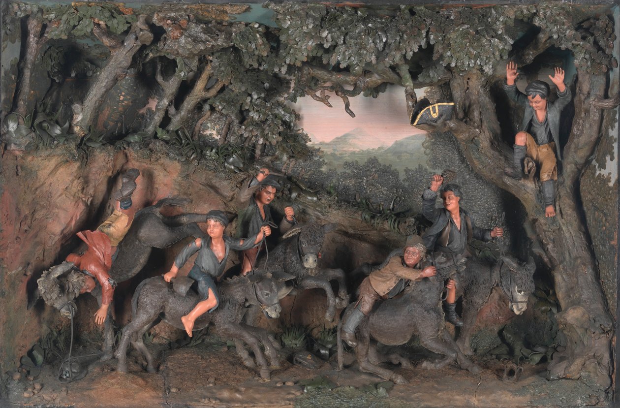 En ras av skorstensfejare på åsnor av Samuel Percy