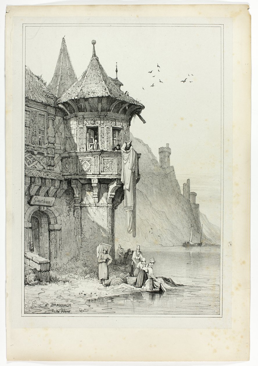 Vid Braubach vid Rhen av Samuel Prout