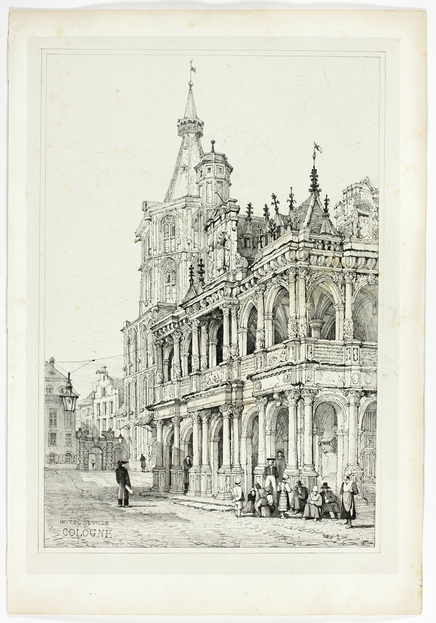 Hotel de Ville, Köln av Samuel Prout