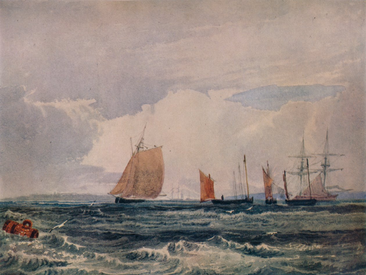 Utanför Plymouth, c1827 av Samuel Prout