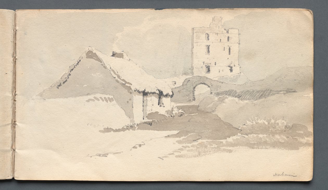 Skissbok: Norham, 1814. av Samuel Prout