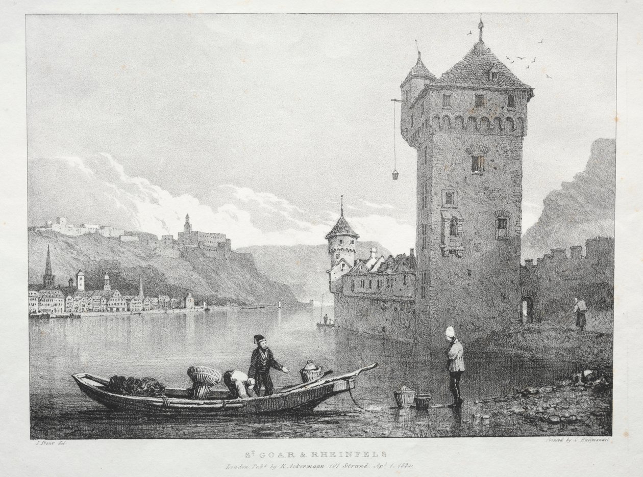 St. Goar och Rheinfels av Samuel Prout