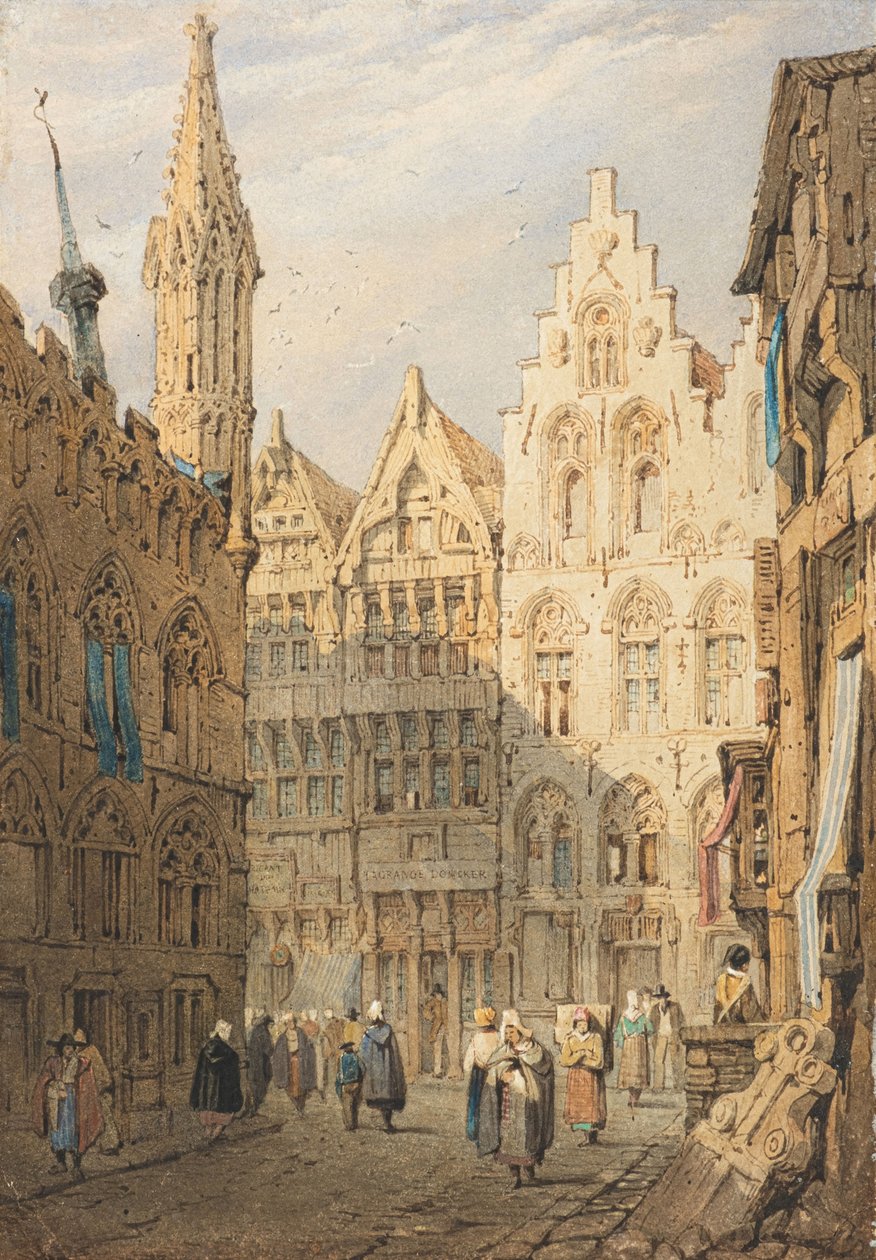 Ypres (akvarell) av Samuel Prout