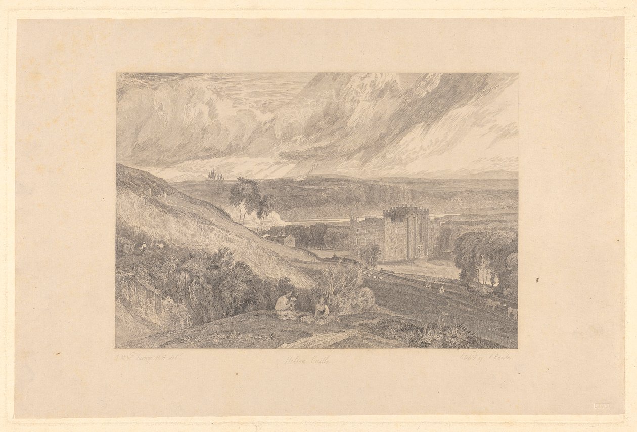 Hylton Castle, County of Durham av Samuel Rawle