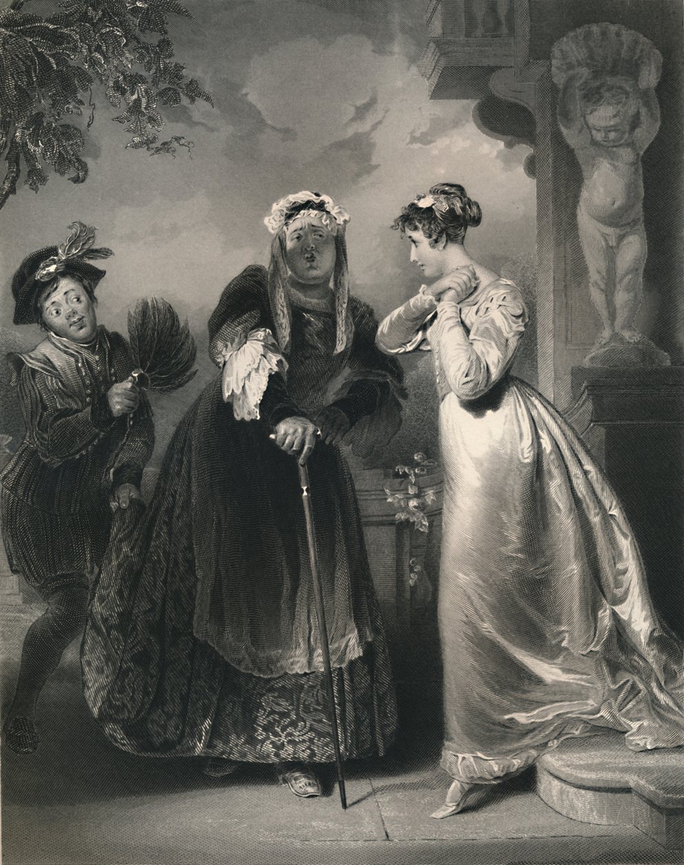 Julia och sjuksköterskan Romeo & Julia, c1870 av Samuel Sangster
