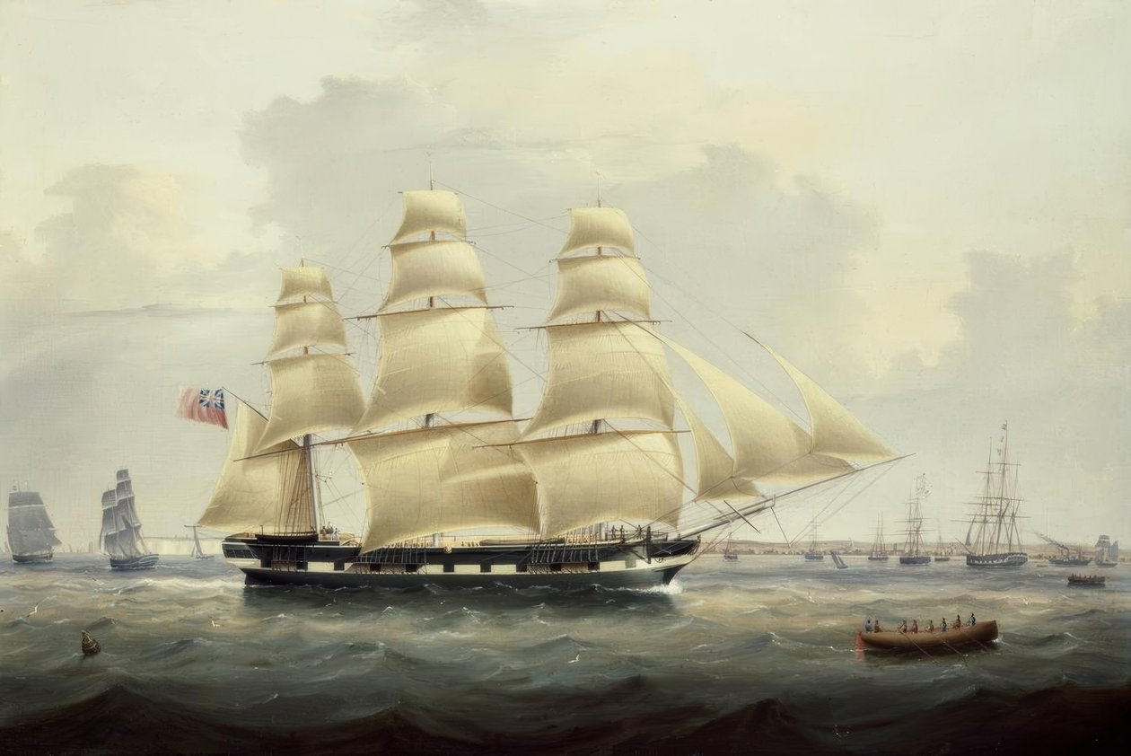 En brittisk köpman utanför sydkusten av Samuel Walters