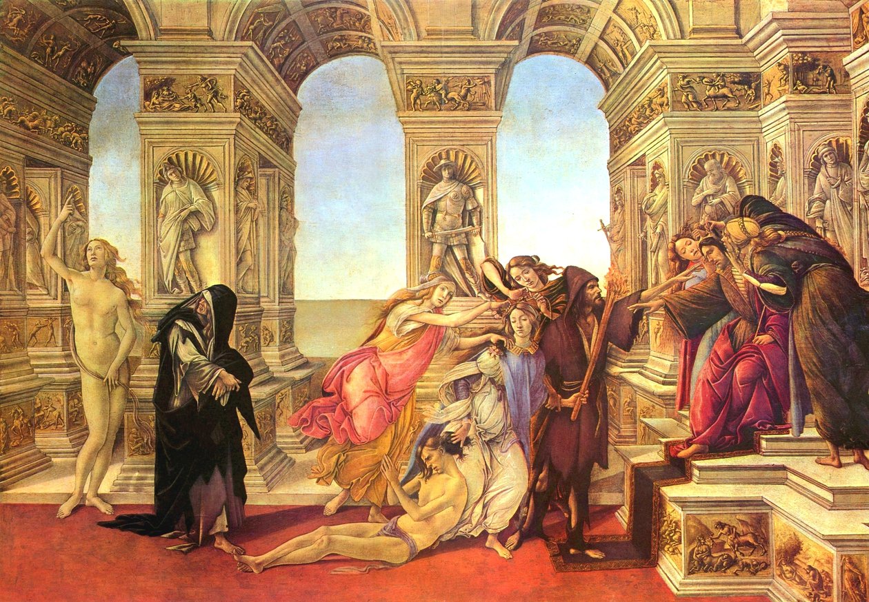 Förtalet om Apelles av Sandro Botticelli