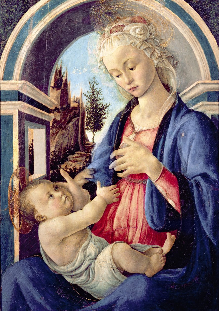 Madonnan och barnet (panel) av Sandro Botticelli