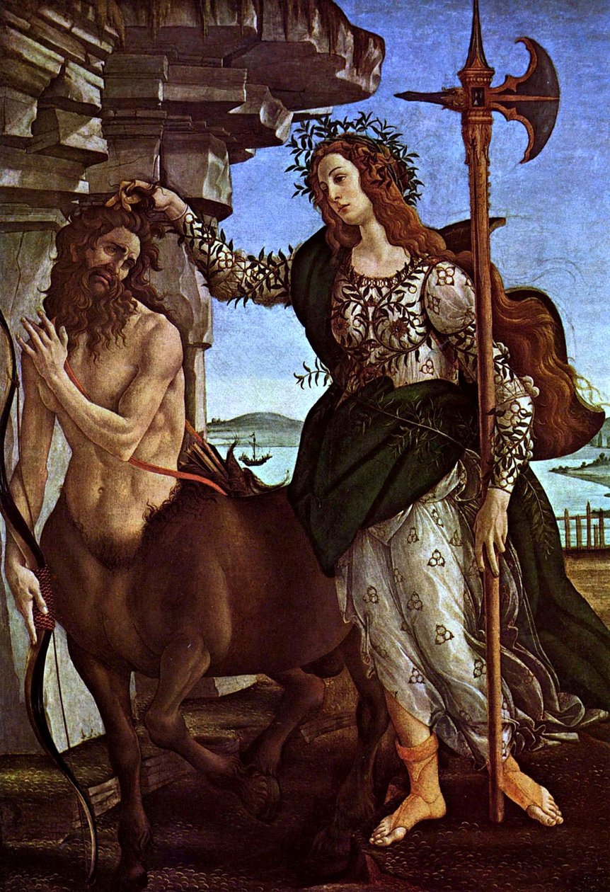 Minerva und der Kentaur av Sandro Botticelli