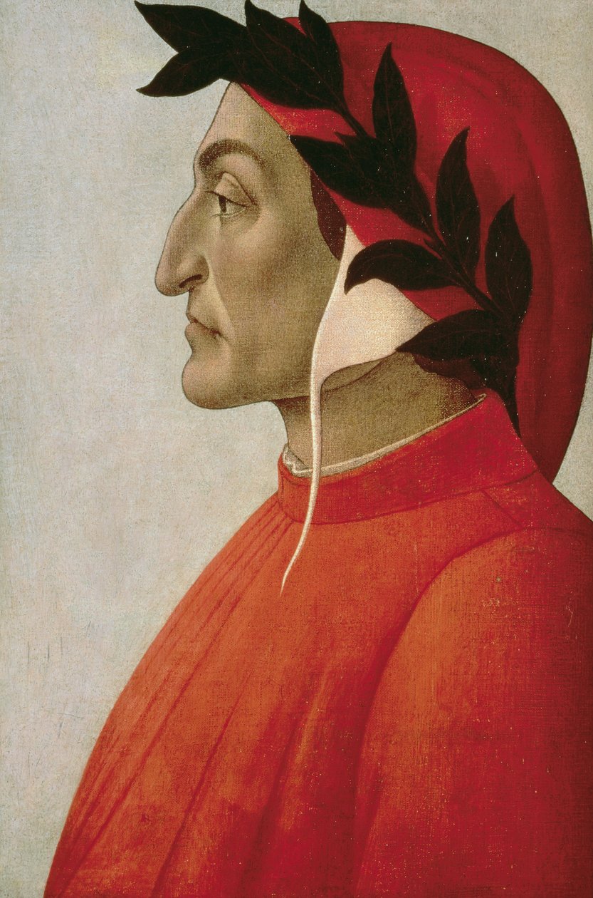 Porträtt av Dante av Sandro Botticelli