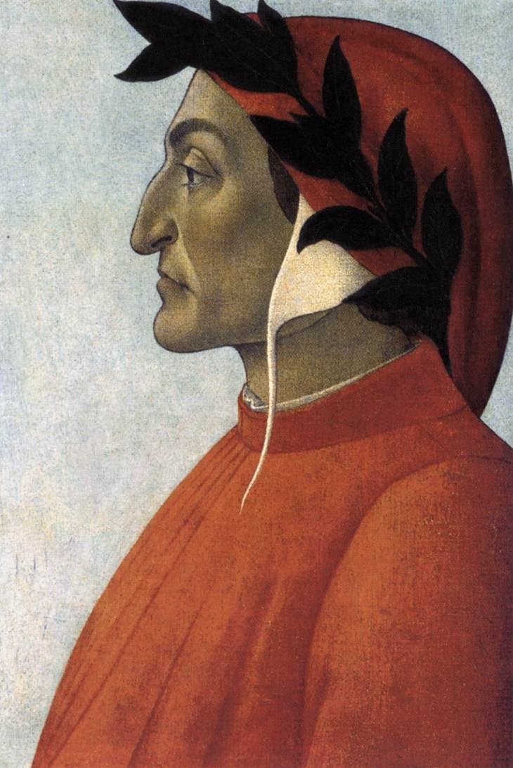 Porträtt av Dante av Sandro Botticelli