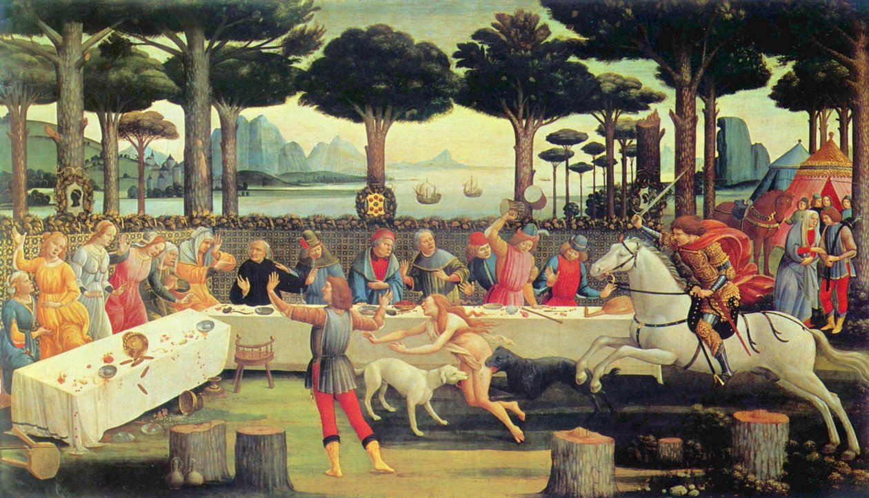 Banketten i tallskogen av Sandro Botticelli