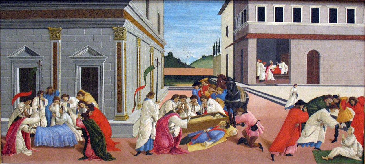 Tre mirakel av Sankt Zenobius av Sandro Botticelli