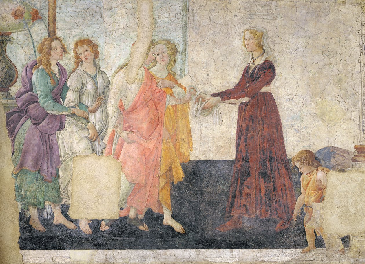 Venus and the Graces erbjuder gåvor till en ung flicka, 1486 (för detaljer se 315895) av Sandro Botticelli
