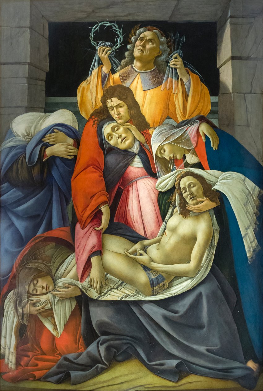 Den döde Kristus sörjde av Sandro Botticelli