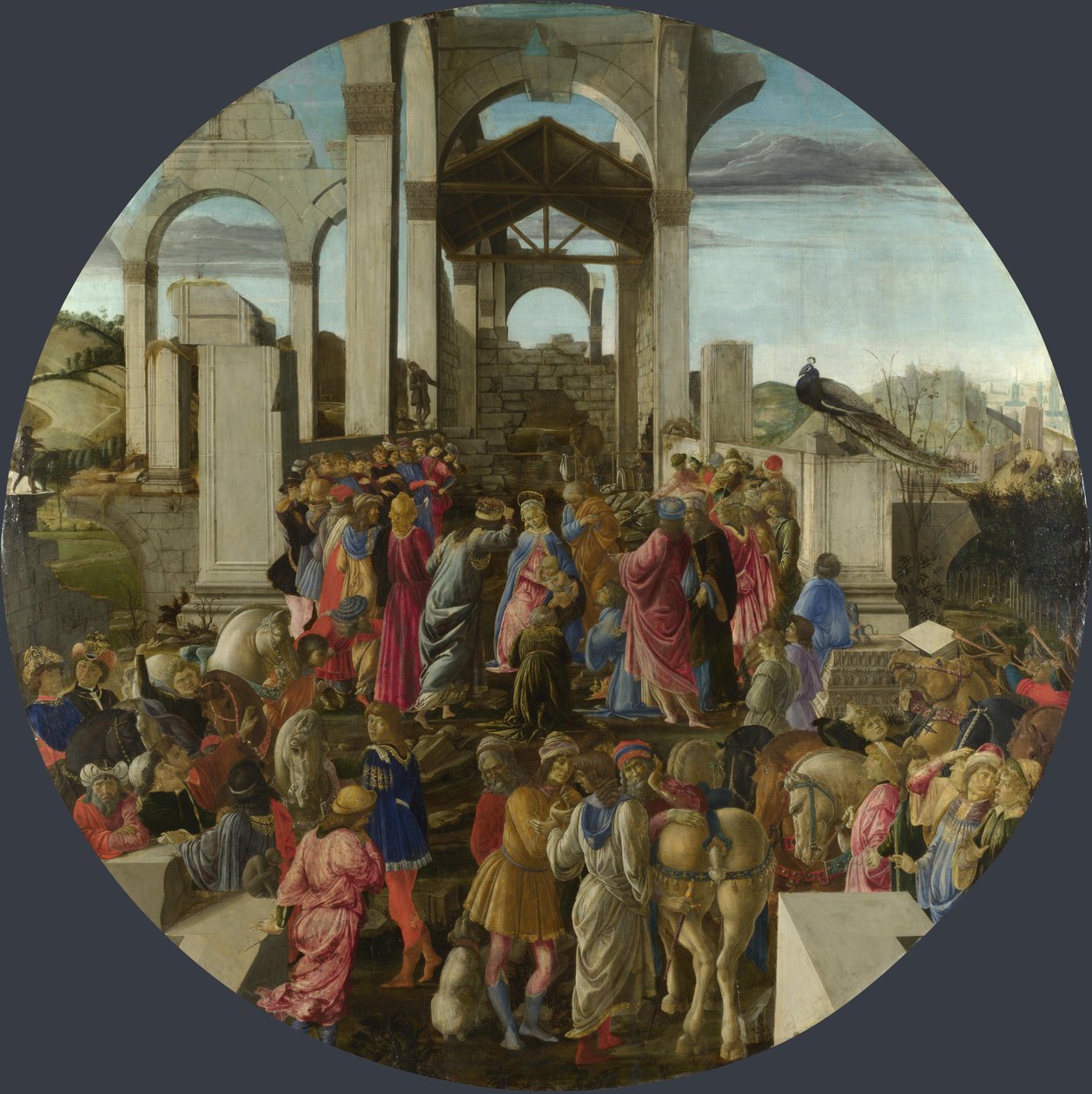 Tillbedjan av Magi av Sandro Botticelli