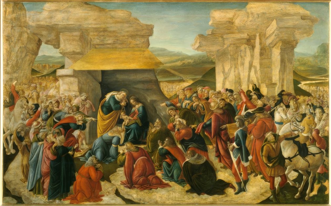 Tillbedjan av Magi av Sandro Botticelli