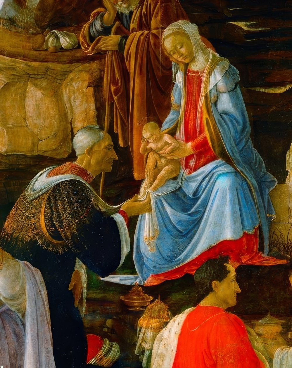 Tillbedjan av Magi av Sandro Botticelli