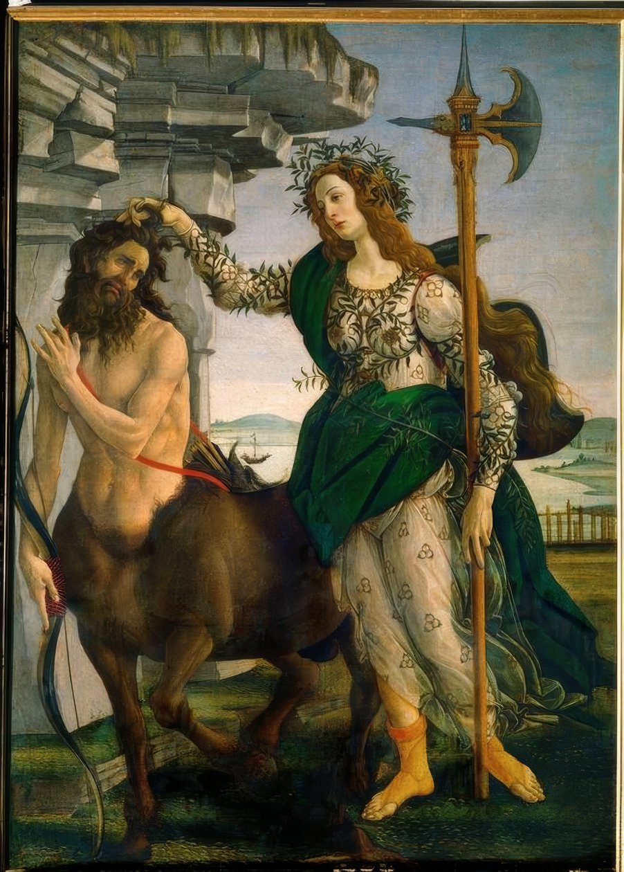 Minerva betvingar kentauren av Sandro Botticelli