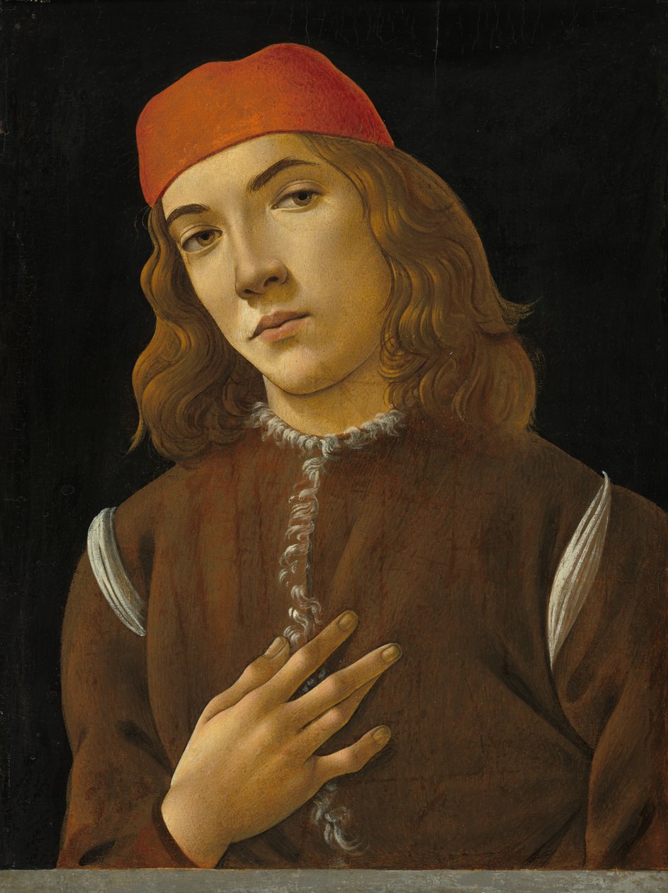Porträtt av en ungdom av Sandro Botticelli