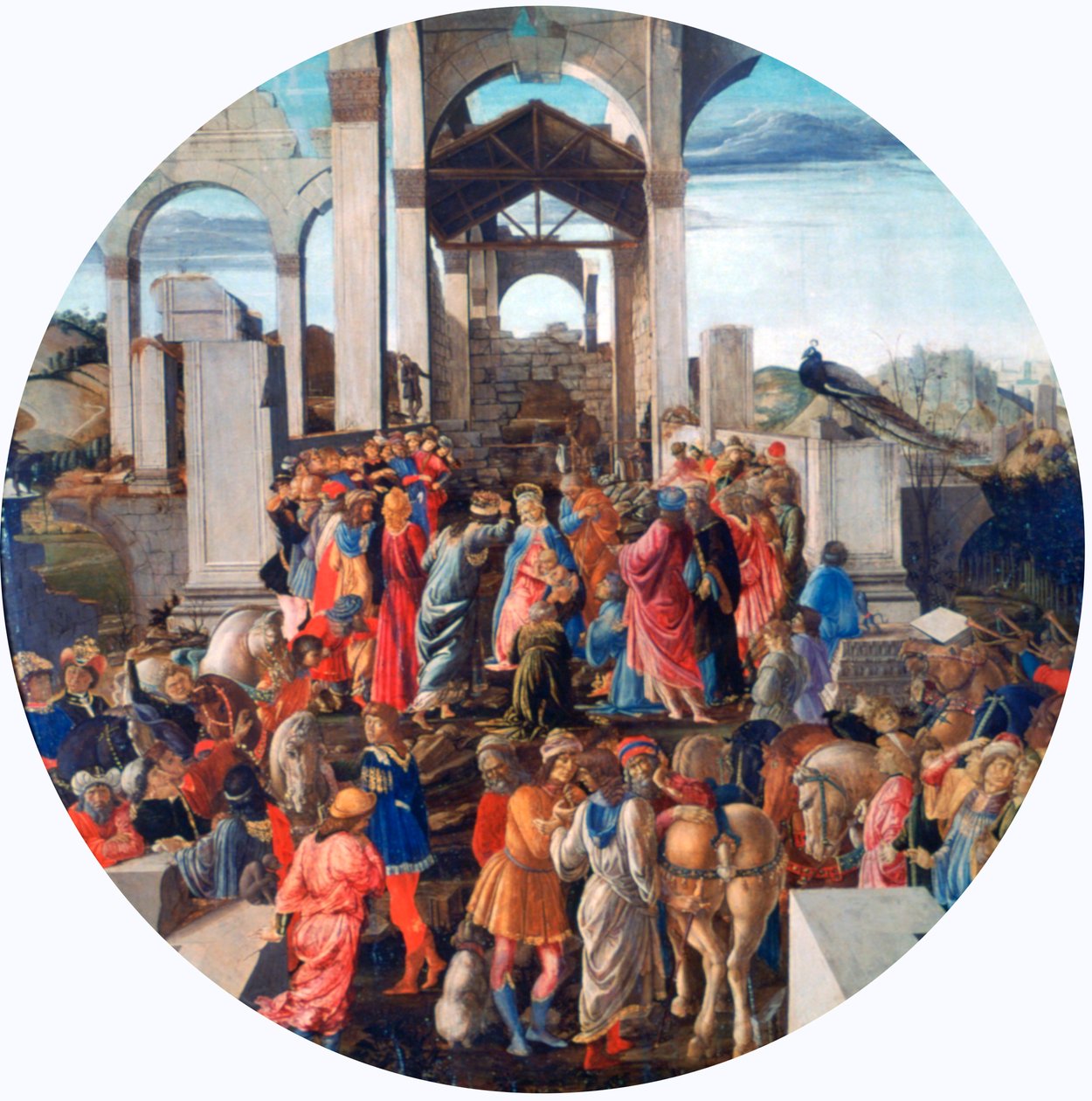 Konungarnas tillbedjan, c1470-1475 av Sandro Botticelli