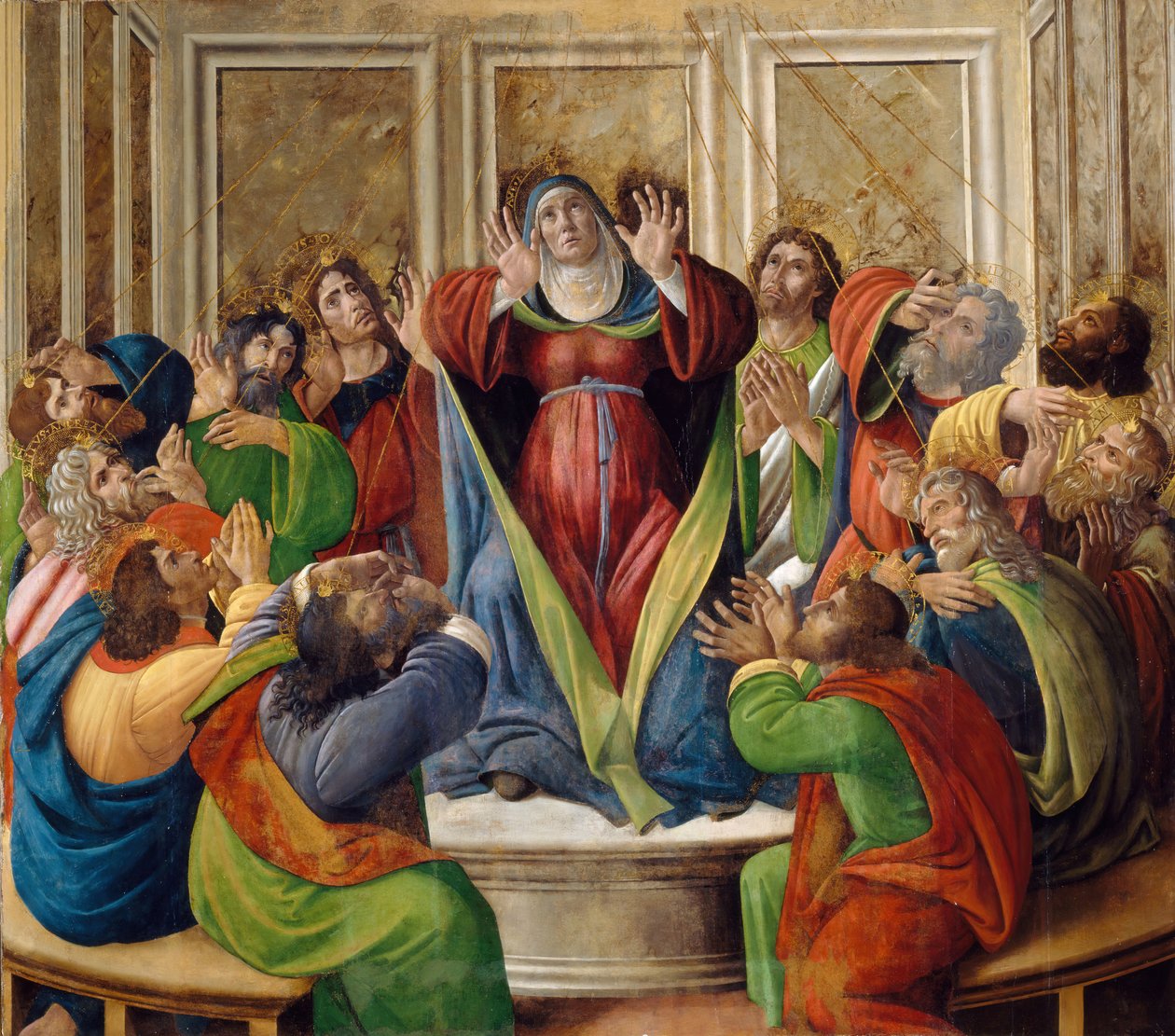 Den Helige Andes nedstigning, 1495-1505 av Sandro Botticelli