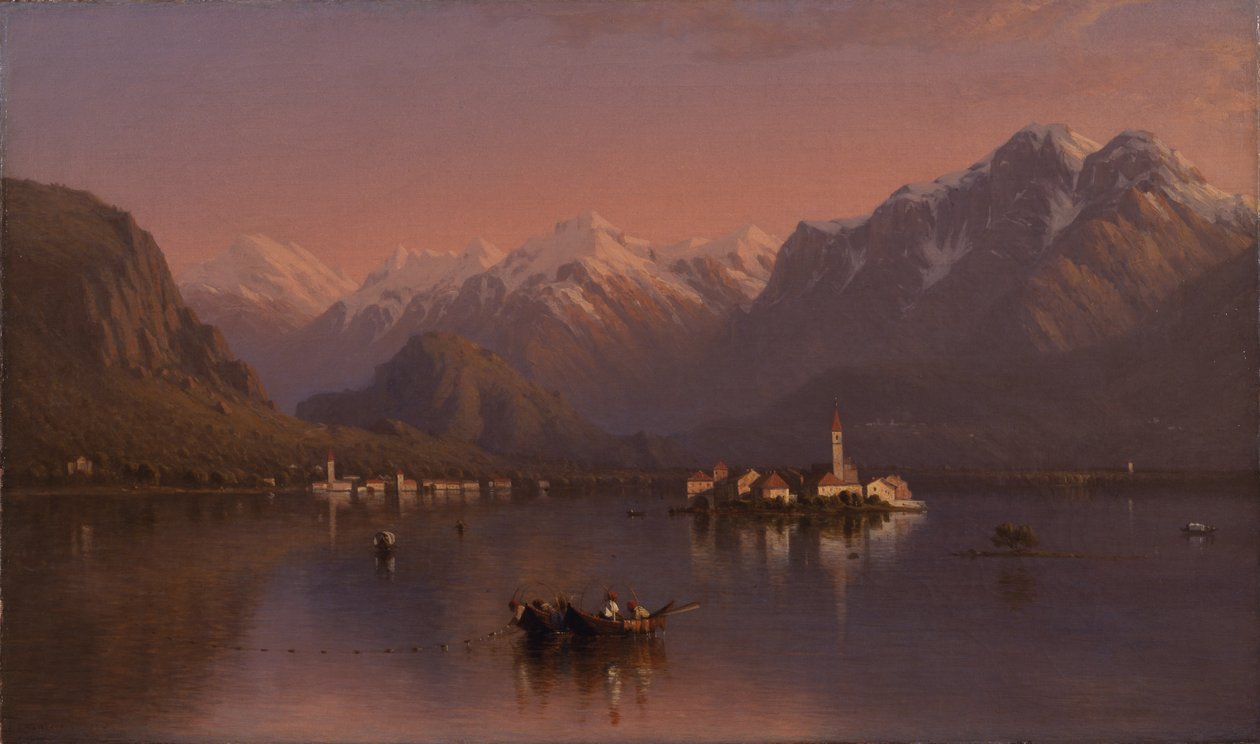 Lago Maggiore, Italien, 1858 av Sanford Robinson Gifford