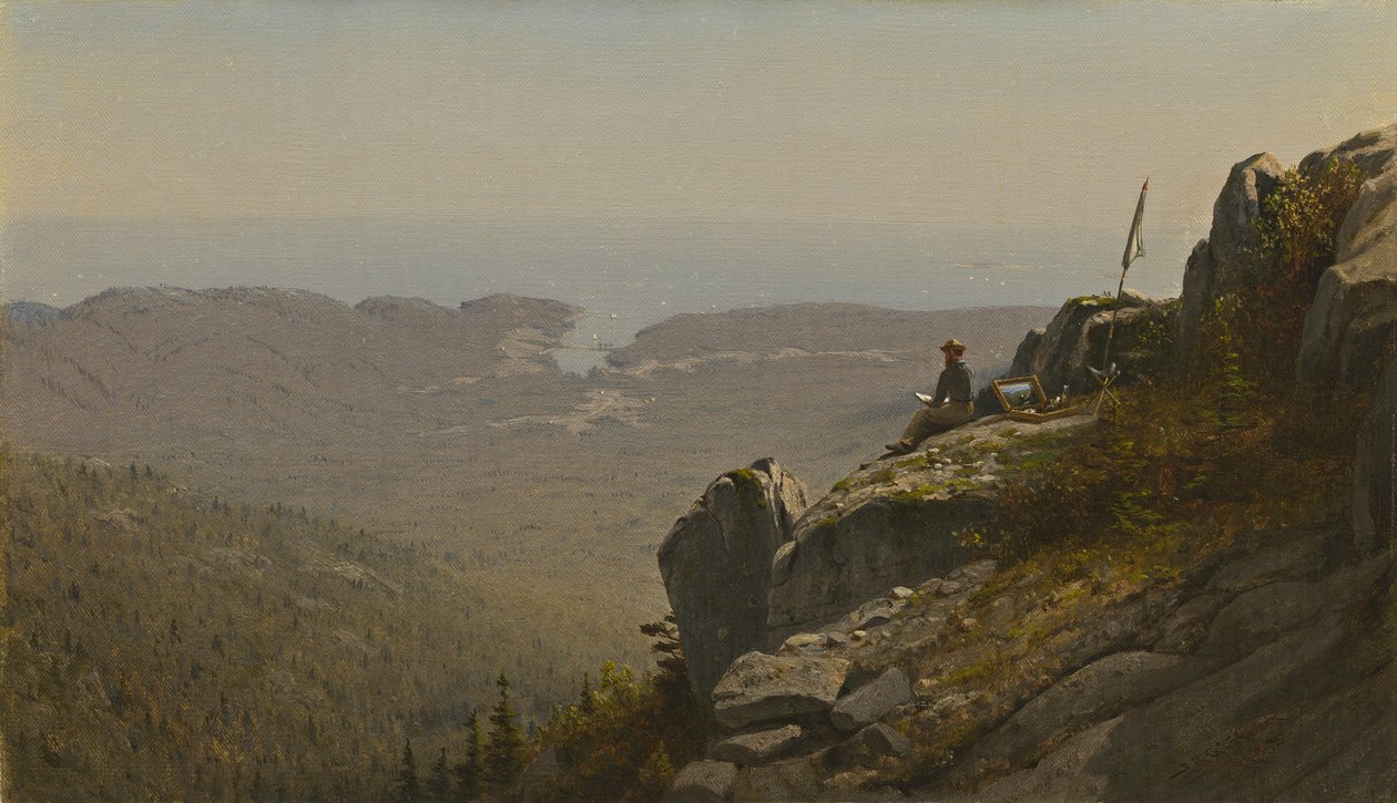 Konstnären skissar vid Mount Desert, Maine, 1864-5 av Sanford Robinson Gifford