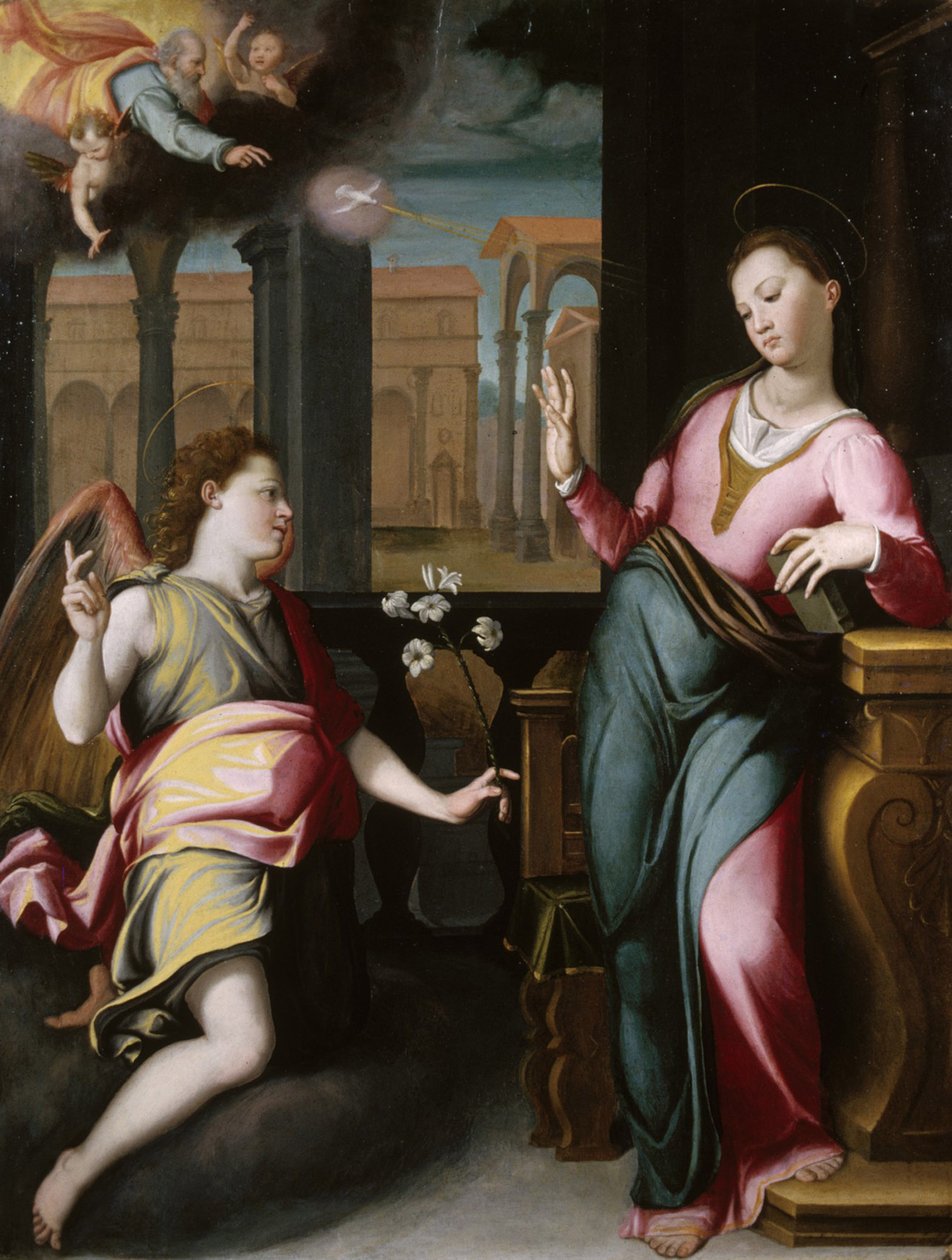 Bebådelsen, c.1580 av Santi di Tito