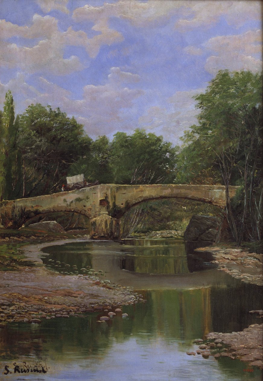 Bridge over a River av Santiago Rusiñol