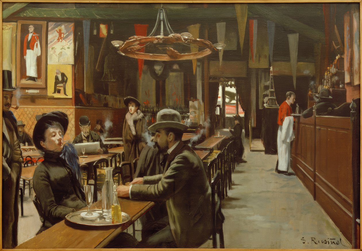 Café de Montmartre av Santiago Rusiñol