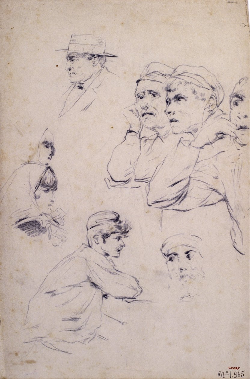 Figures Study av Santiago Rusiñol