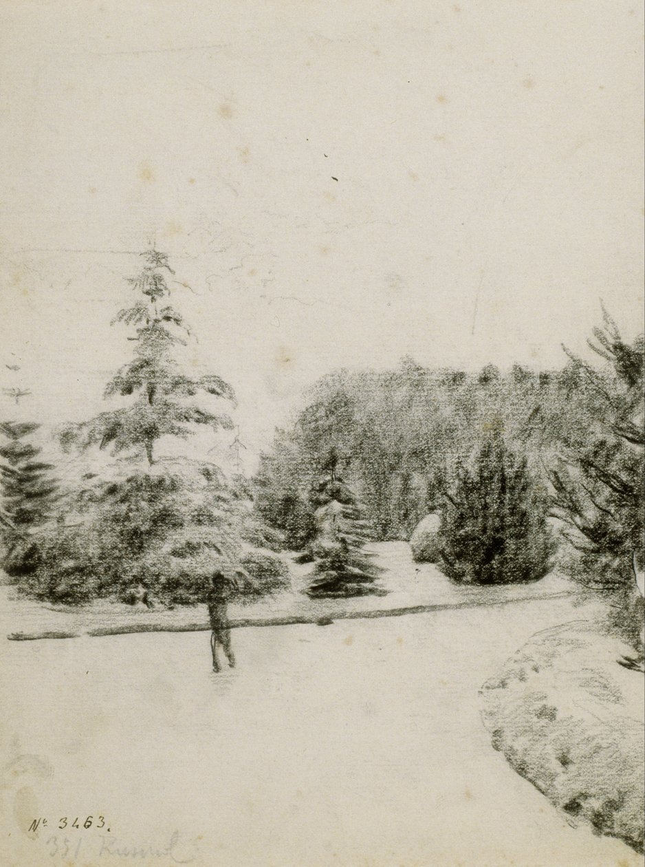 Studie av en trädgård av Santiago Rusiñol