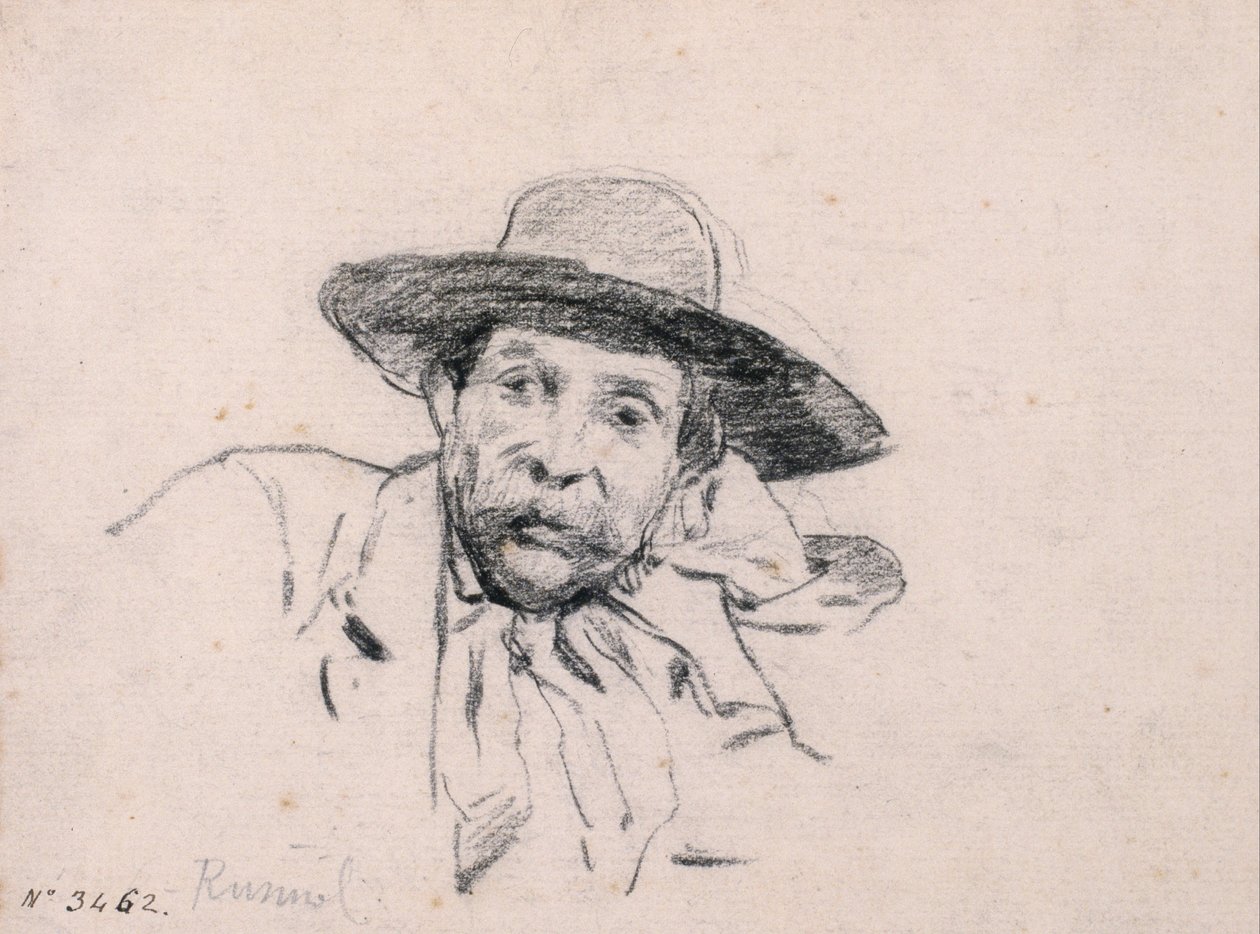 Study of a Male Head av Santiago Rusiñol