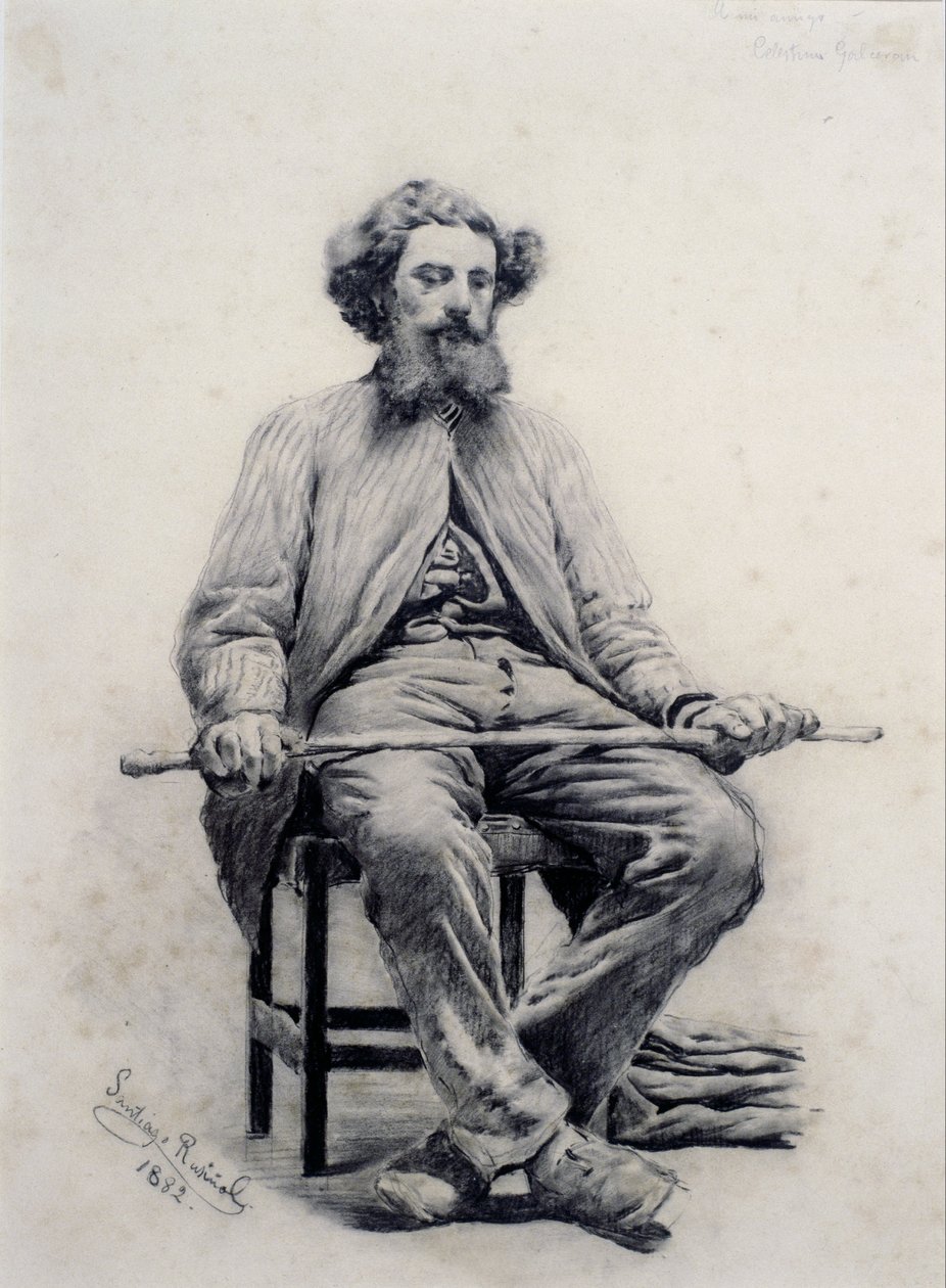 Sittande man av Santiago Rusiñol