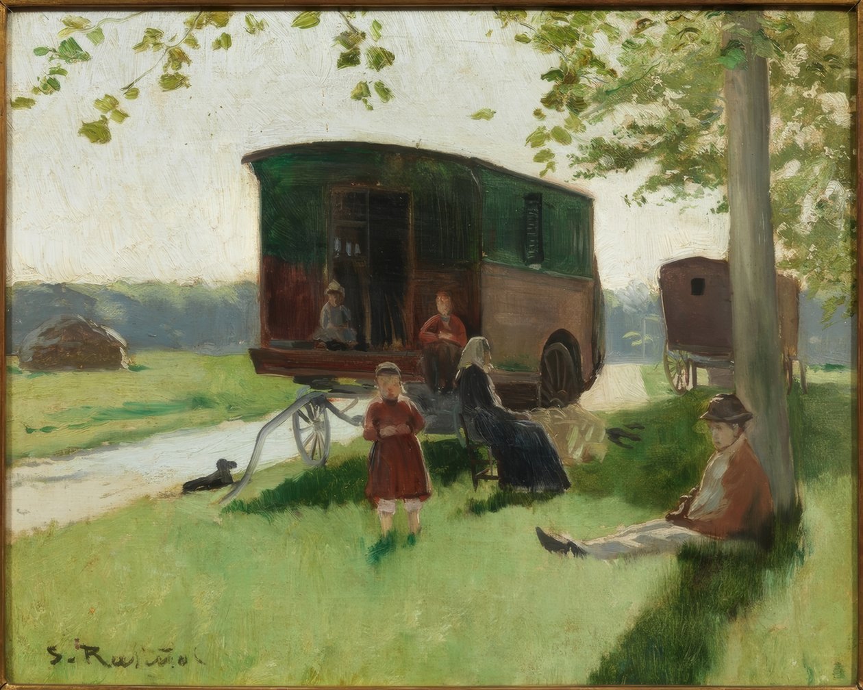 Landförares vagnar av Santiago Rusiñol