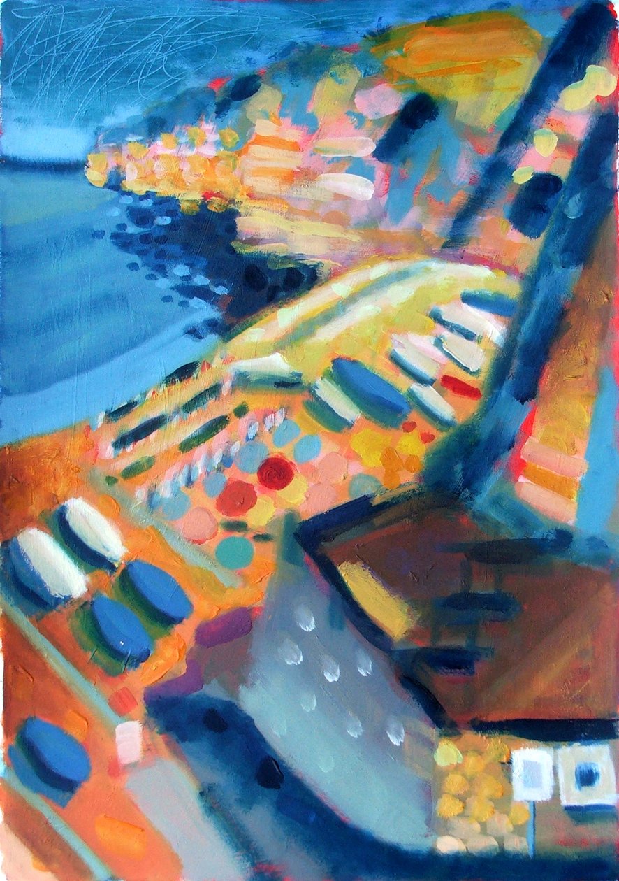 Coast (akryl ombord) av Sara Hayward