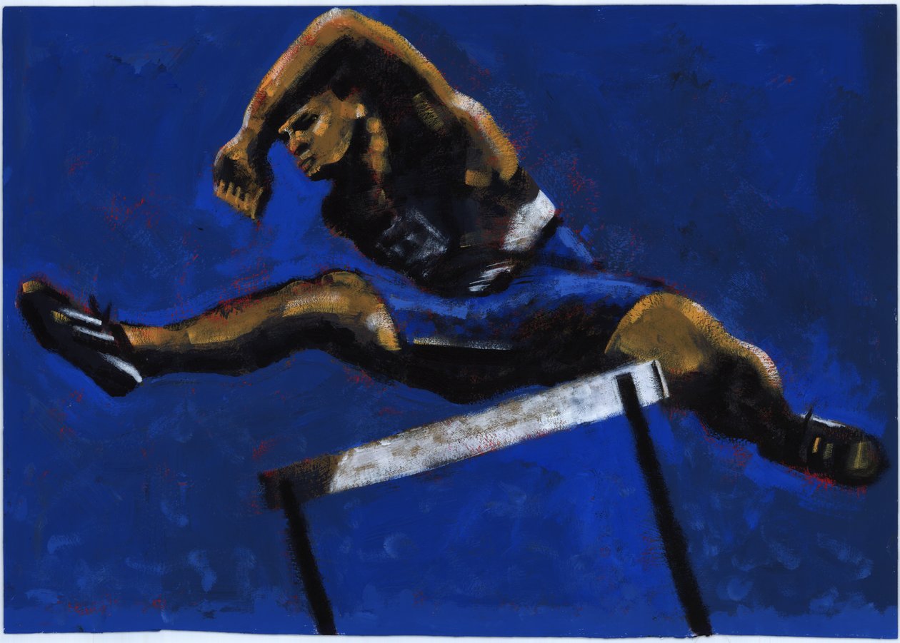 Hurdler, 2009 (akryl) av Sara Hayward