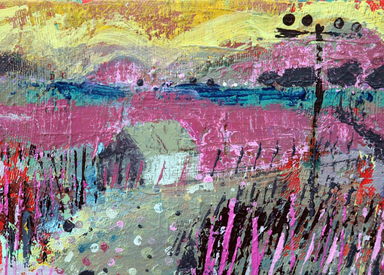 Landscape Iona, 2019 (akryl på duk) av Sara Hayward