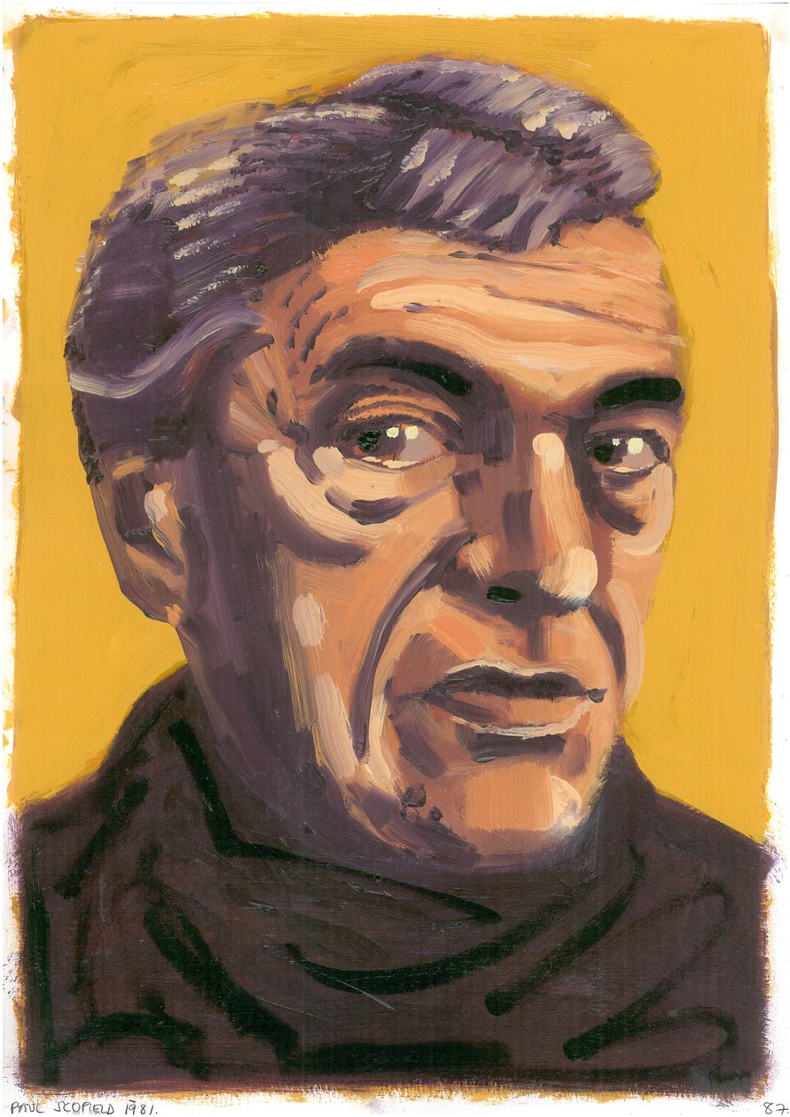Paul Scofield, 2008 (olja) av Sara Hayward