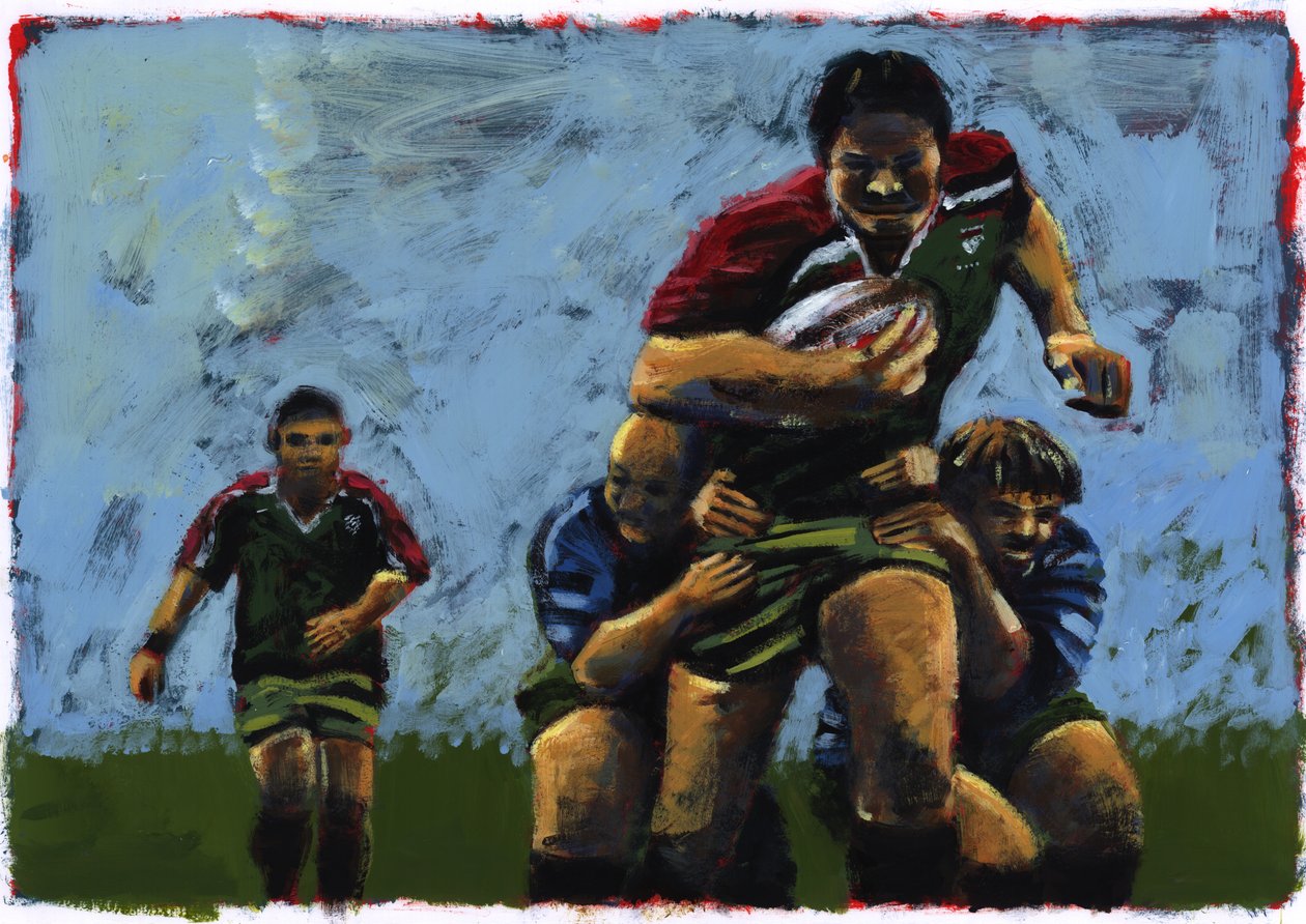 Rugby, 2009 (akryl) av Sara Hayward
