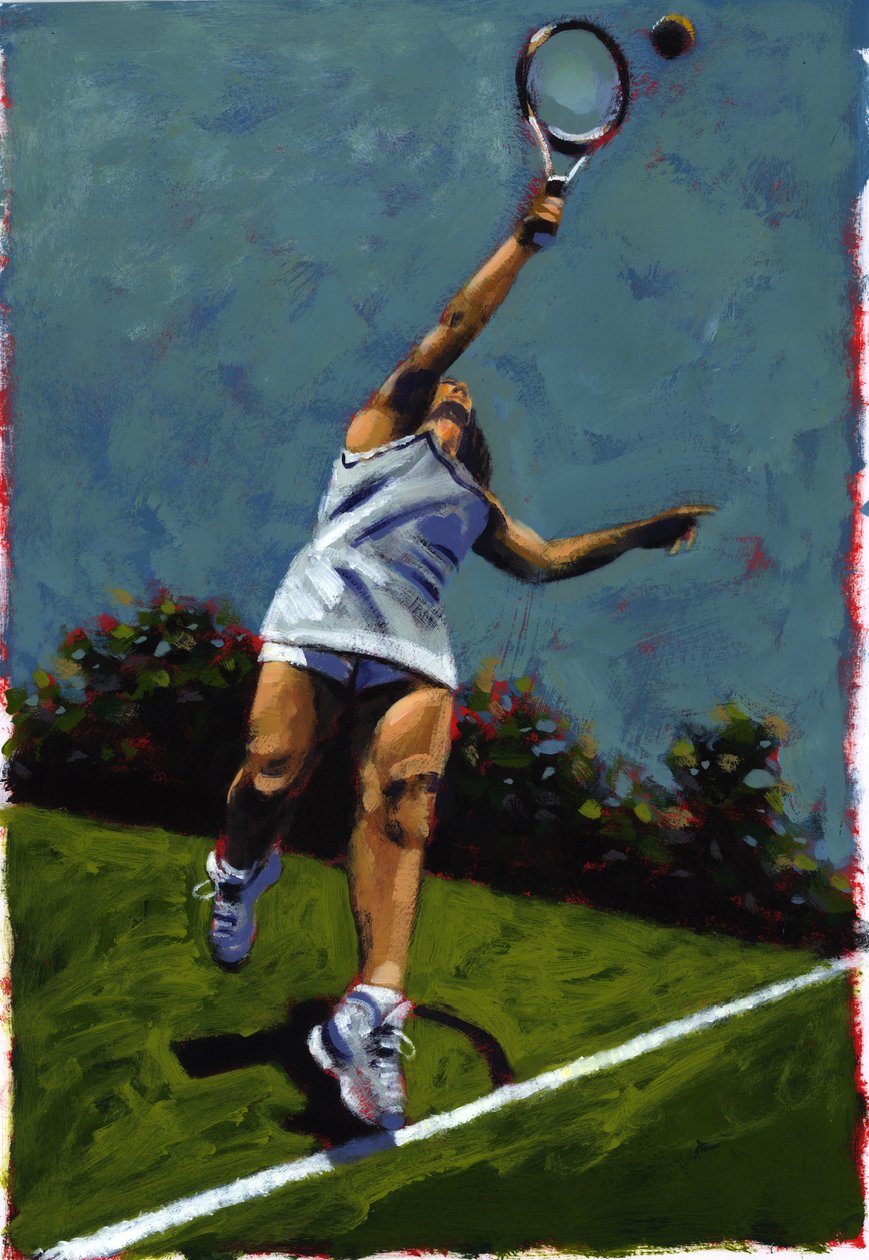Sportswoman, 2009 (akryl) av Sara Hayward